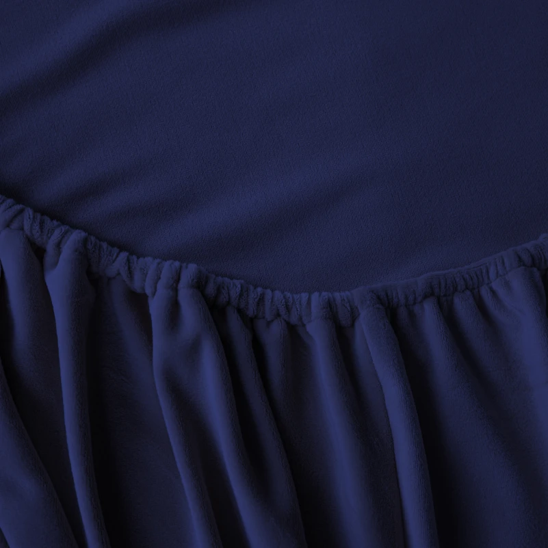 Комплект постельного белья Велюр Winter Frost 28-0006 Navy blue Velvet - 6