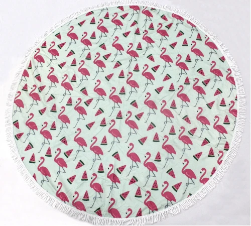 Пляжное полотенце №5077 Summer Time Menthol flamigo