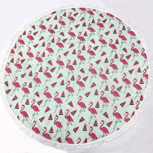 Пляжное полотенце №5077 Summer Time Menthol flamigo