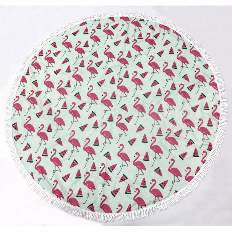 Пляжное полотенце №5077 Summer Time Menthol flamigo