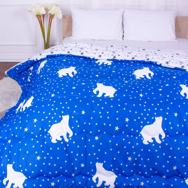 Одеяло антиалергенное с Тенсель Зима №5004 Сolor Fun Line (чехол бязь 100%) Stalk Black Friday