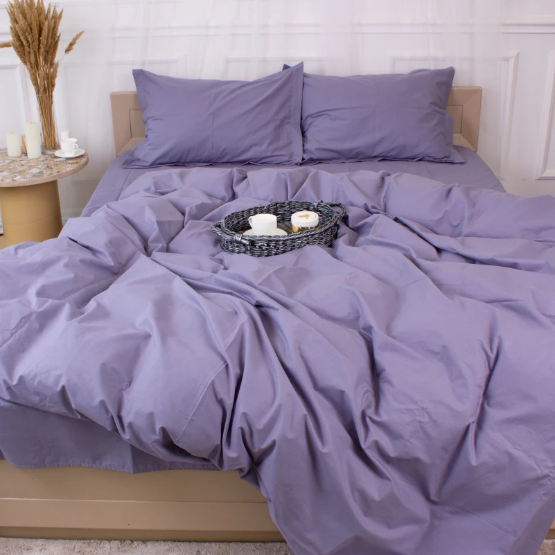 Простынь на резинке Poplin Line "056 Smoky" - высота 25 см (детские 10 см) - 1