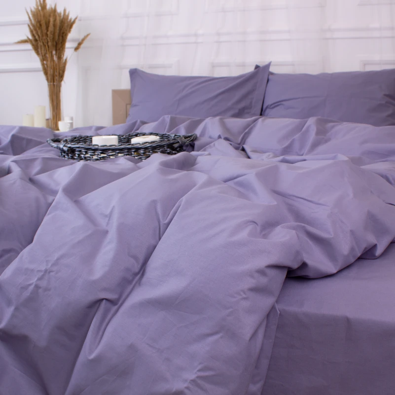 Простынь на резинке Poplin Line "056 Smoky" - высота 25 см (детские 10 см) - 9