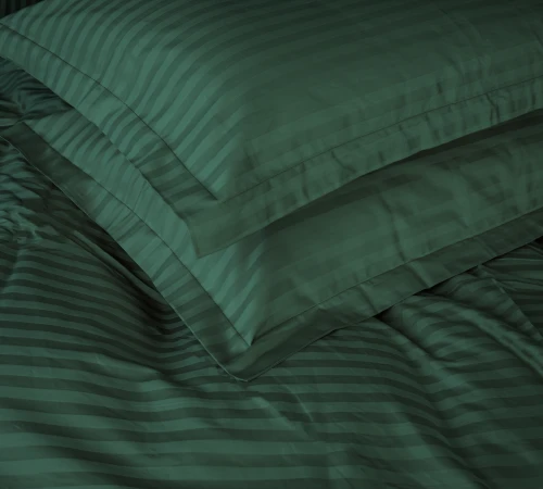 Наволочка Satin Stripe 30-0017 Green Black Friday