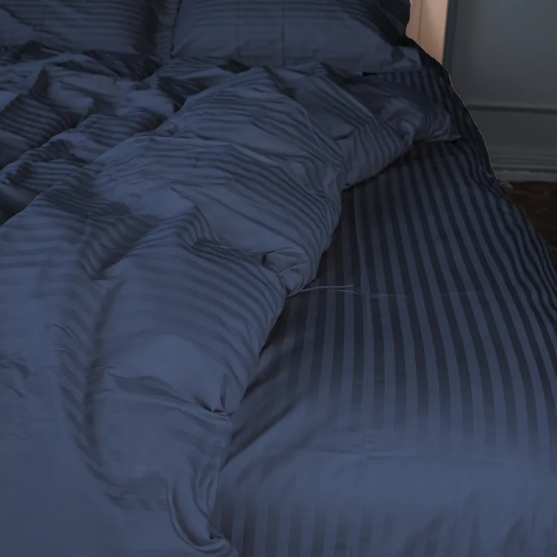 Комплект постельного белья Сатин TEENAGER Satin Stripe 30-0020 Smoky Blue - 1