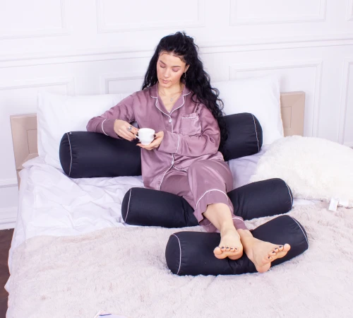 Подушка-валик №8123 Naturale Line 16-9000 Black Stone EcoSilk