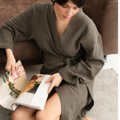 Халат "Muslin Touch" khaki