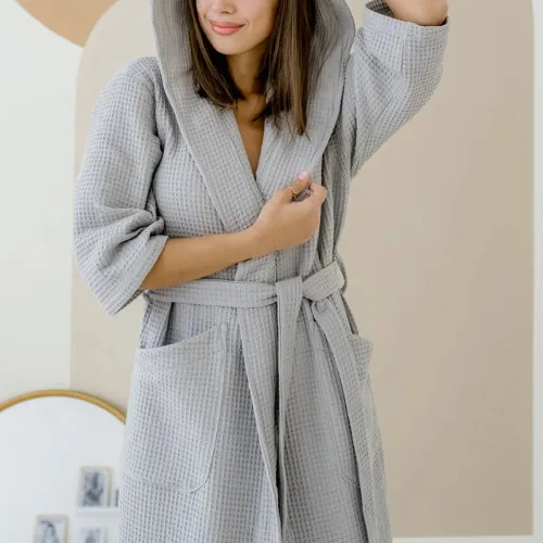Халат "Cozy Waffle" gray