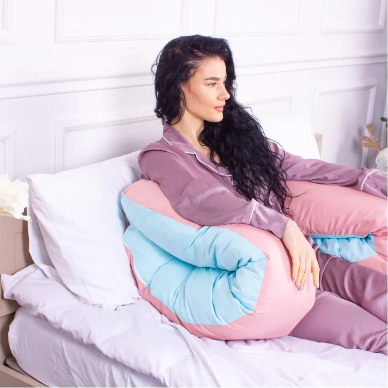 Подушка для беременных и отдыха U-образная № 8016 Eco Line "Dusty Rose" EcoSilk микросатин - 7