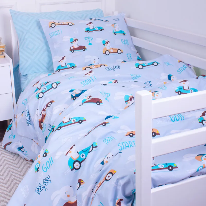 Підковдра Бязь Kids Time 18-0008 Bunny Races - 1