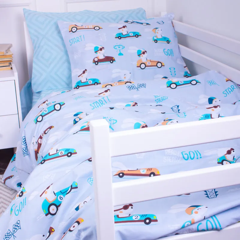 Підковдра Бязь Kids Time 18-0008 Bunny Races - 4