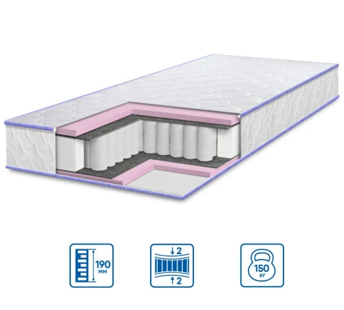 Матрац пружинний "незалежні блоки" ES Brave Spring Foam жакард