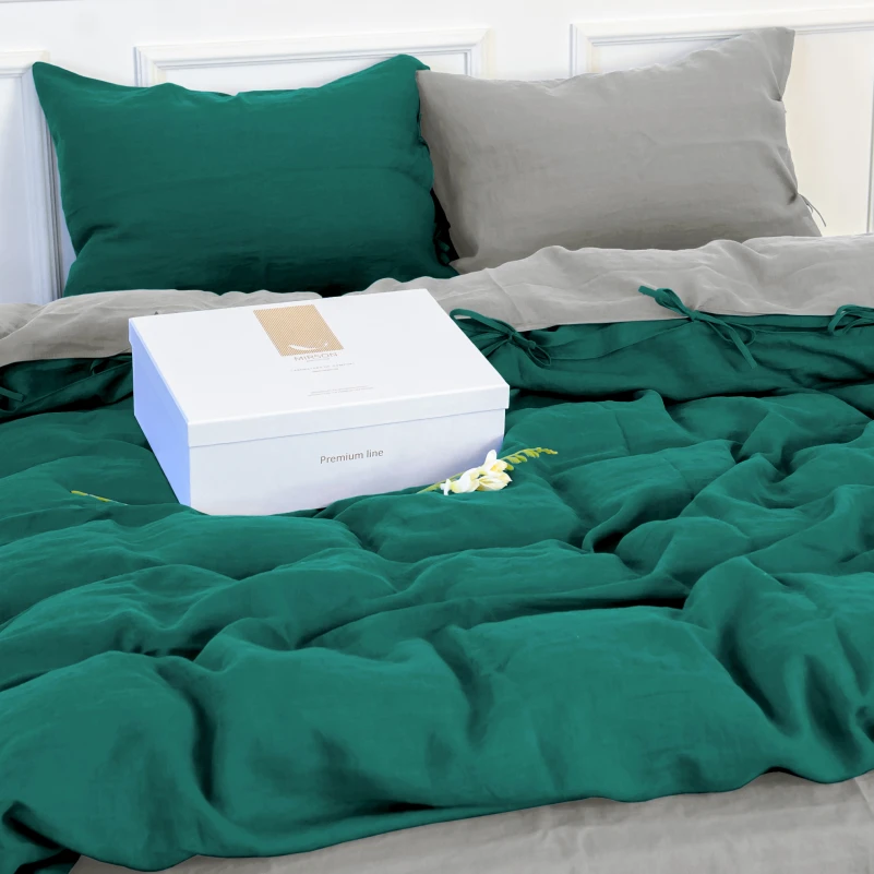 Пододеяльник Лен Organic Natural Line "Green meadow" - 9