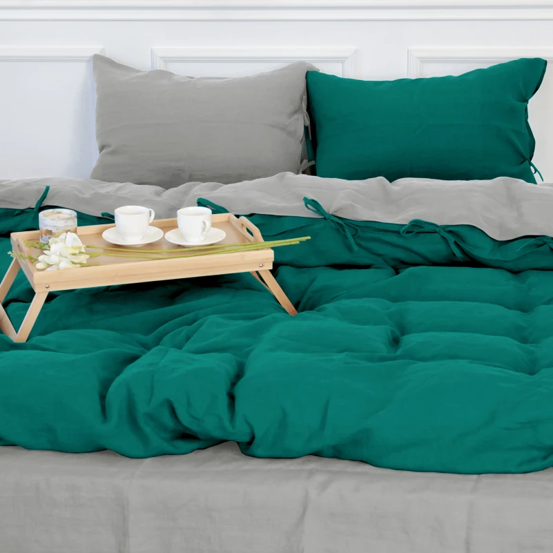 Пододеяльник Лен Organic Natural Line "Green meadow" - 5