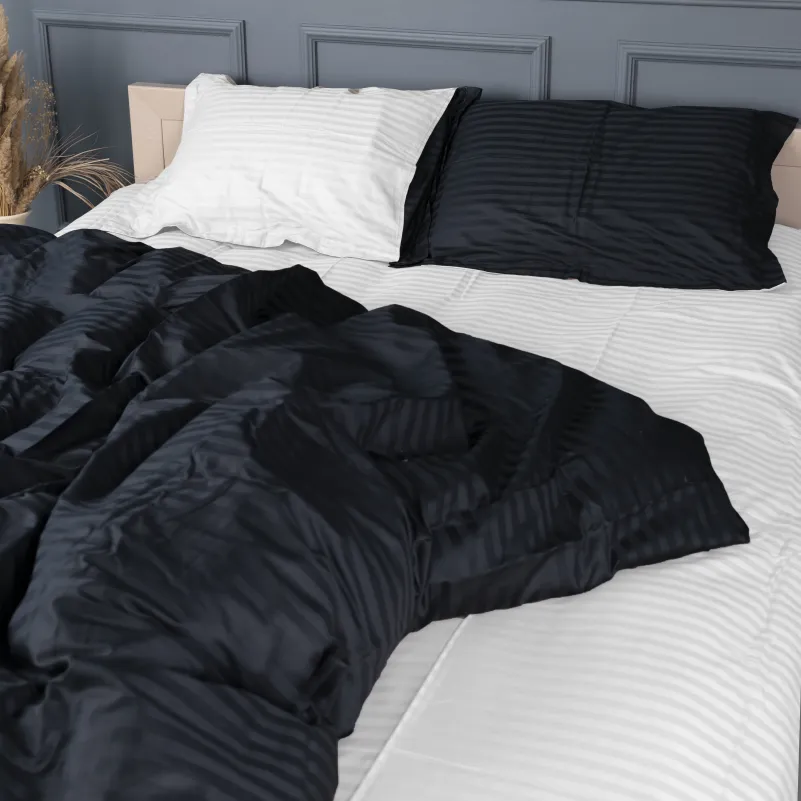 Комплект постельного белья Сатин TEENAGER Satin Stripe 30-0021 + 30-0001 Atanelly