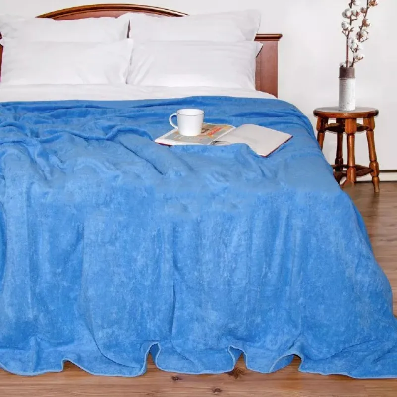 Простынь махровая летняя 30-440 Blue