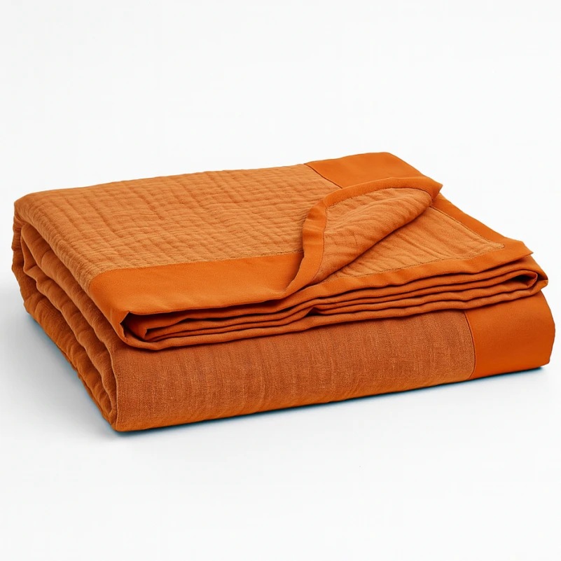 Покрывало №1503 Muslin hug terracotta