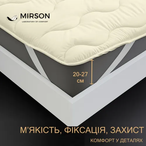 Наматрацник №1714 Eco Light Creamy (EcoSilk) (звичайний з гумкою по кутах)  - 1