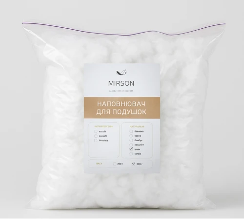 Наповнювач антиалергенний Шовк (30% шовк Капок, 70% шовкове волокно)