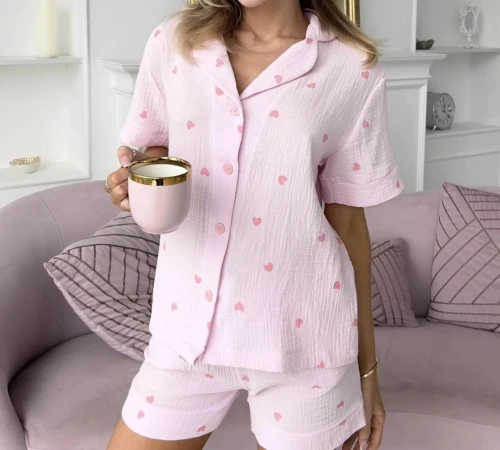 Пижама "Heart" pink с шортами
