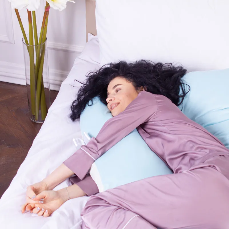 Подушка для беременных и отдыха U-образная № 8017 Eco Line "Clear Water" EcoSilk микросатин - 5