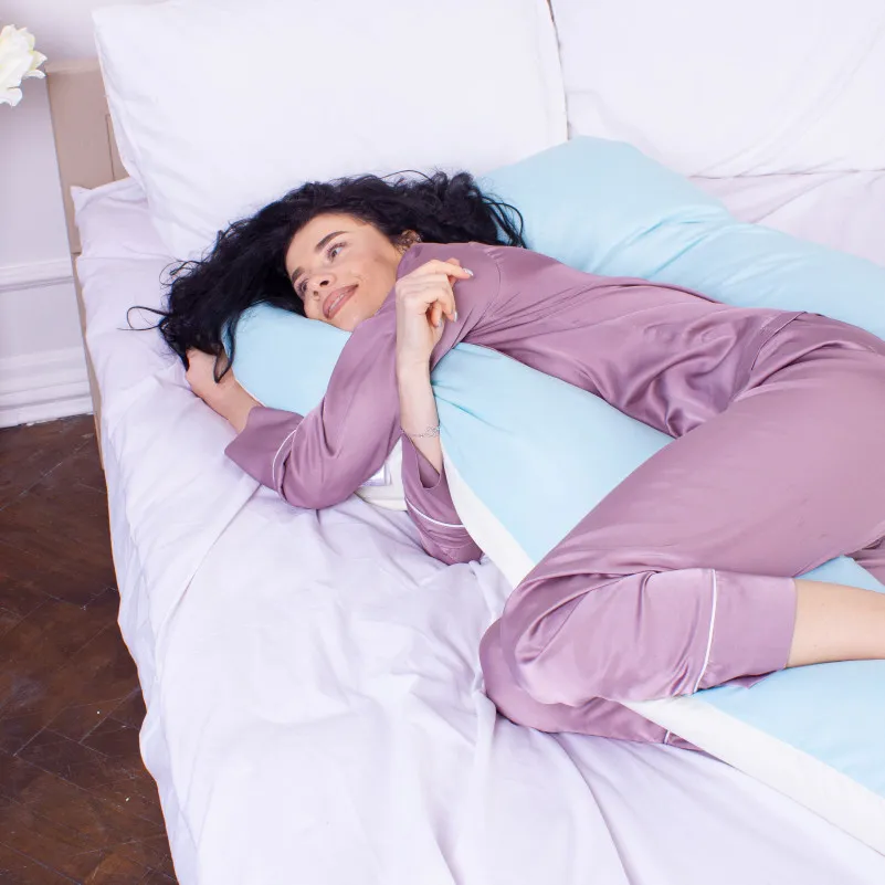 Подушка для беременных и отдыха U-образная № 8017 Eco Line "Clear Water" EcoSilk микросатин - 6