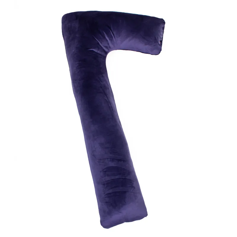 Подушка для беременных и отдыха Г-образная №8458 Velvet Line 28-0006 Navy blue EcoSilk велюр - 8