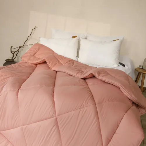 Ковдра бавовняна Eco Light Coral №1734 бавовна мікросатин (супер тепла) - 5