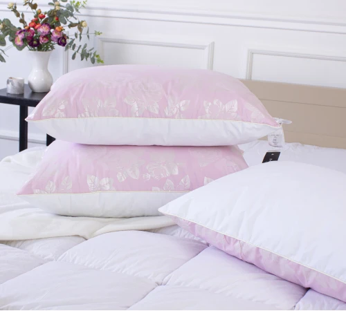 Пуховая подушка KARMEN №1807 "Bio-Pink" 90% пух (СРЕДНЯЯ) Black Friday - 2