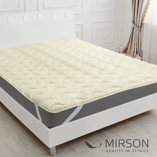 Наматрацник №1714 Eco Light Creamy (EcoSilk) (звичайний з гумкою по кутах)  - 4