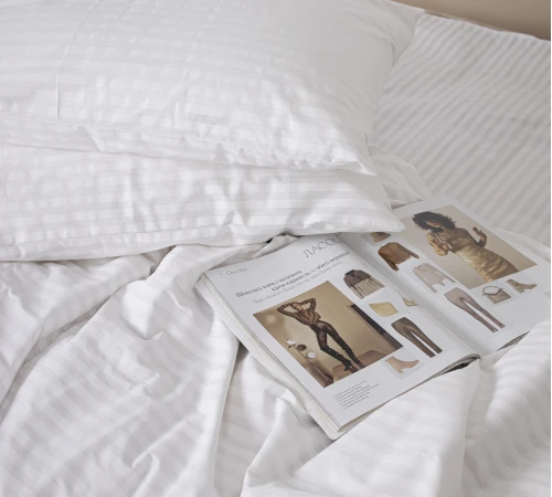 Наволочка бязь 17-0605 Stripe White Black Friday