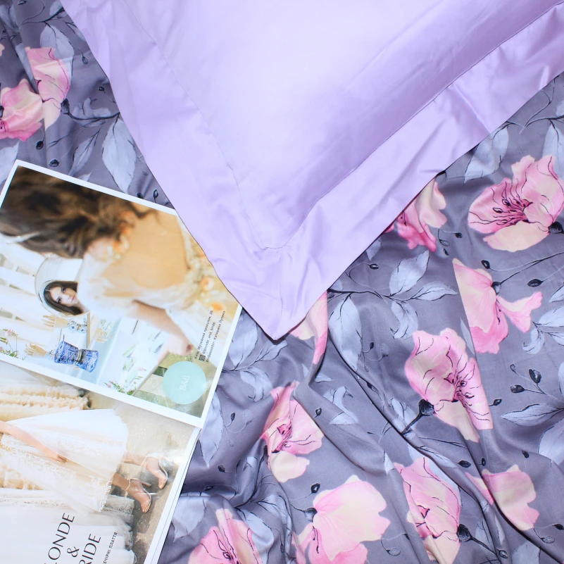 Комплект постільної білизни Сатин ELIT "Aster" - 18