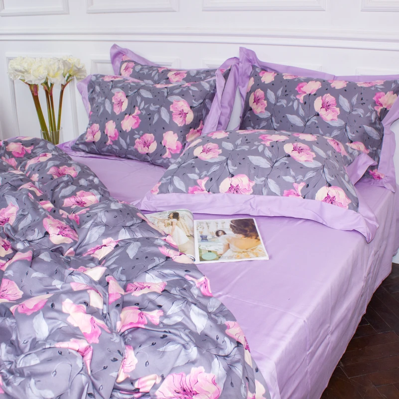 Комплект постільної білизни Сатин ELIT "Aster" - 11