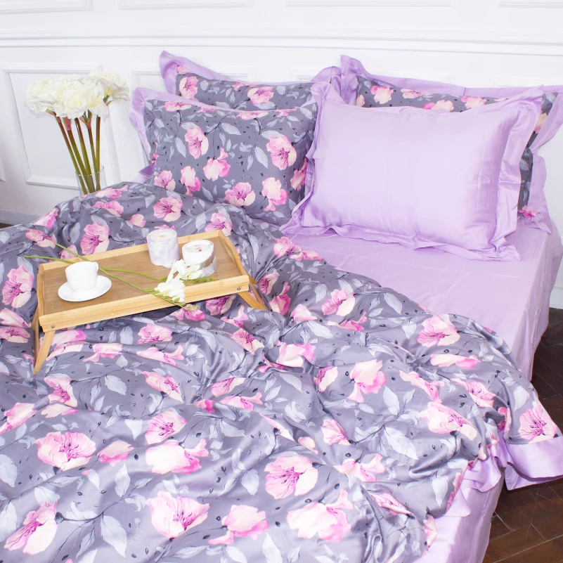 Комплект постільної білизни Сатин ELIT "Aster" - 13