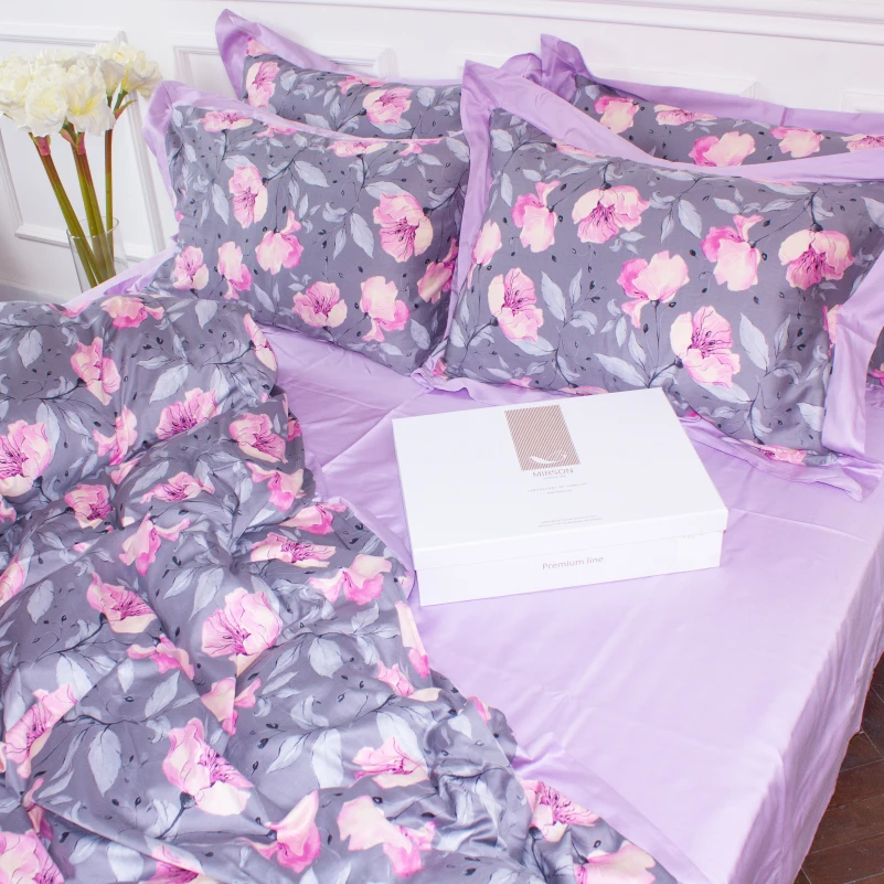 Комплект постільної білизни Сатин ELIT "Aster" - 14