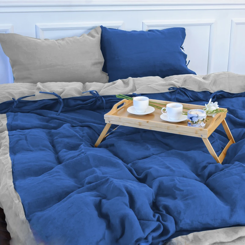 Пододеяльник Лен Organic Natural Line "Aquamarine" - 8