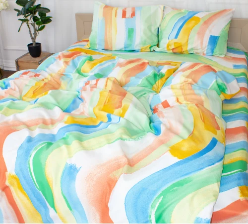 Комплект постільної білизни Бязь 17-0577 Summer paint - 2
