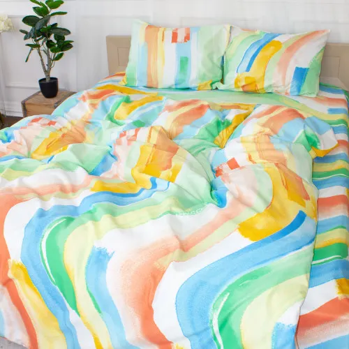 Комплект постільної білизни Бязь 17-0577 Summer paint - 2