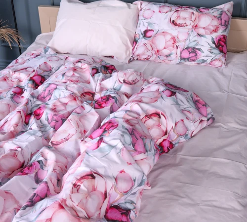Комплект постільної білизни Бязь 17-0835 Peony floral