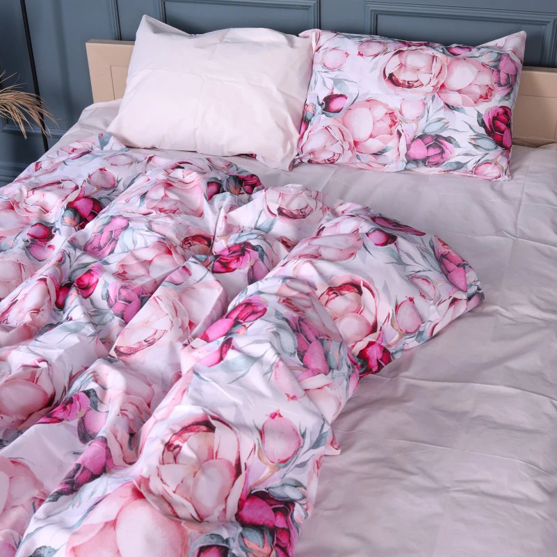 Комплект постільної білизни Бязь 17-0835 Peony floral
