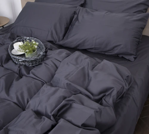 Наволочка Satin Premium 0240 Iron grey Black Friday - 2