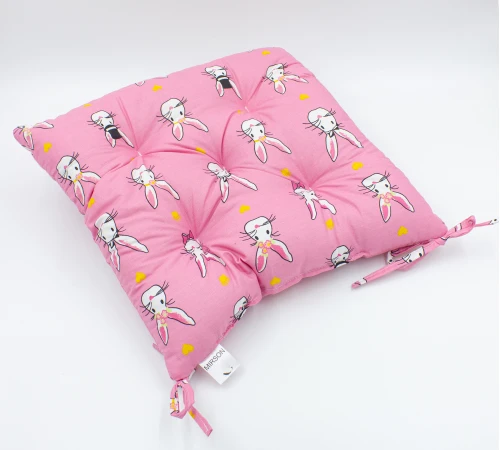 Подушка для стула Бязь Принт 17-0528 Bunnies pink