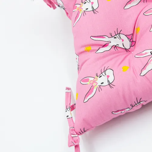 Подушка для стільця Бязь Принт 17-0528 Bunnies pink - 5