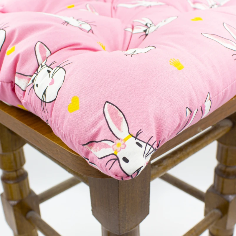 Подушка для стула Бязь Принт 17-0528 Bunnies pink - 6