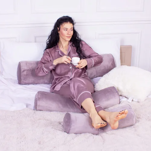 Подушка-валик №8524 Velvet Line 28-0005 Ashen 50% Memory