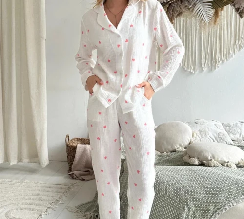 Пижама "Heart" white