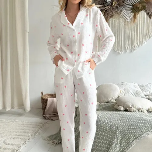 Пижама "Heart" white