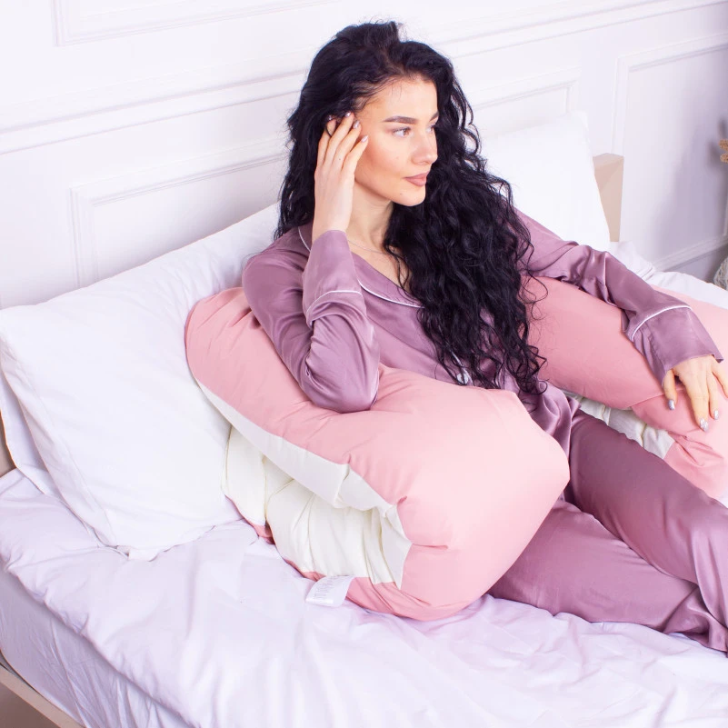 Подушка для беременных и отдыха U-образная № 8018 Eco Line "Warm Sand" EcoSilk микросатин - 10