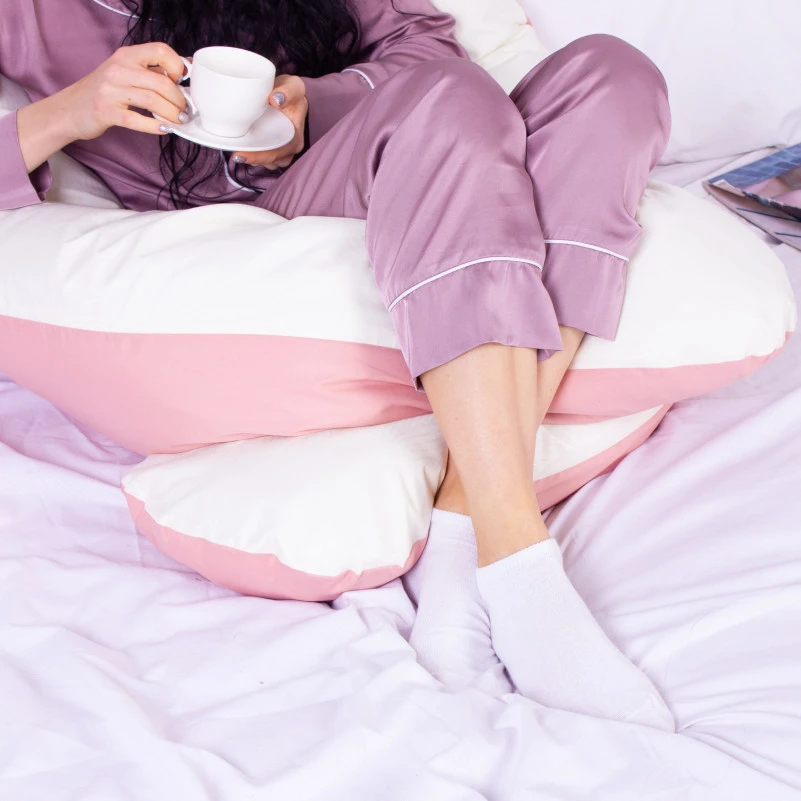 Подушка для беременных и отдыха U-образная № 8018 Eco Line "Warm Sand" EcoSilk микросатин - 13