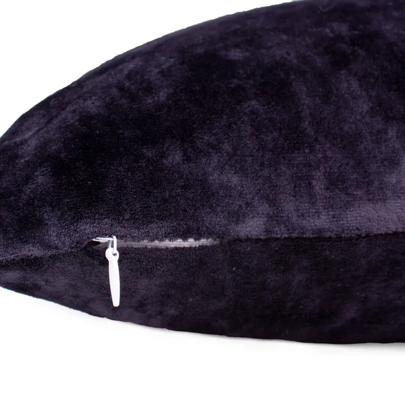 Подушка для беременных и отдыха Г-образная №8459 Velvet Line 28-0007 Black EcoSilk велюр - 12